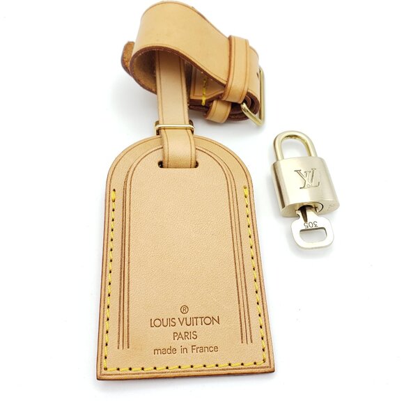 Louis Vuitton Accessories - Authentic Louis Vuitton Luggage tag with Lock and Key